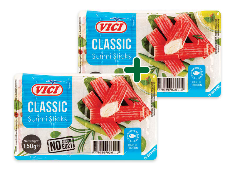 Iki – akcija / nuolaida: Atšaldytos krabų skonio lazdelės VIČI CLASSIC