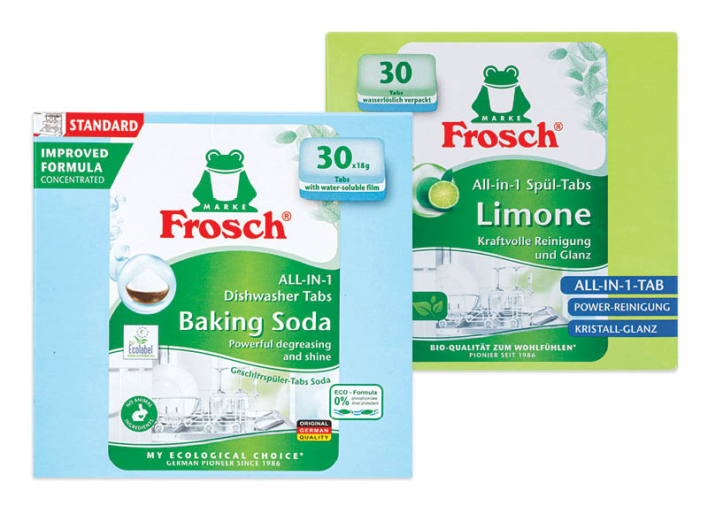 Indaplovių tabletės FROSCH, 30 vnt