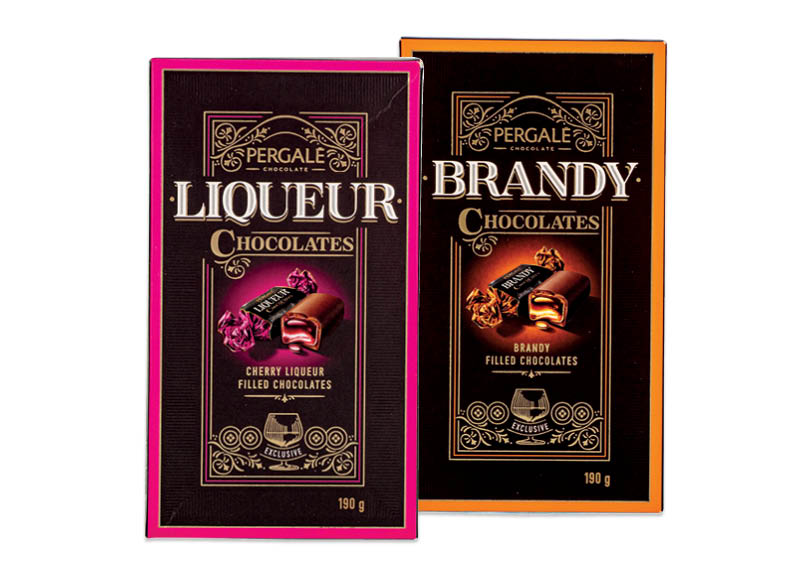 Saldainių dėžutė BRANDY ar LIQUEUR, 190 g