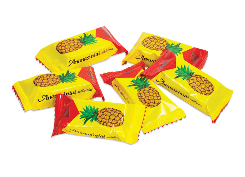 Sveriami saldainiai ANANASINIAI, 1 kg