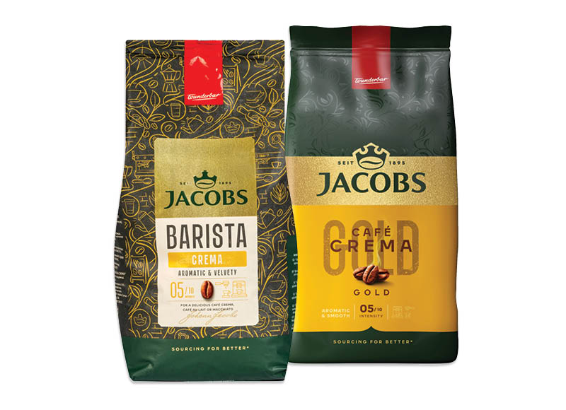 Kavos pupelės JACOBS KRONUNG, CREMA, BARISTA, 1 kg