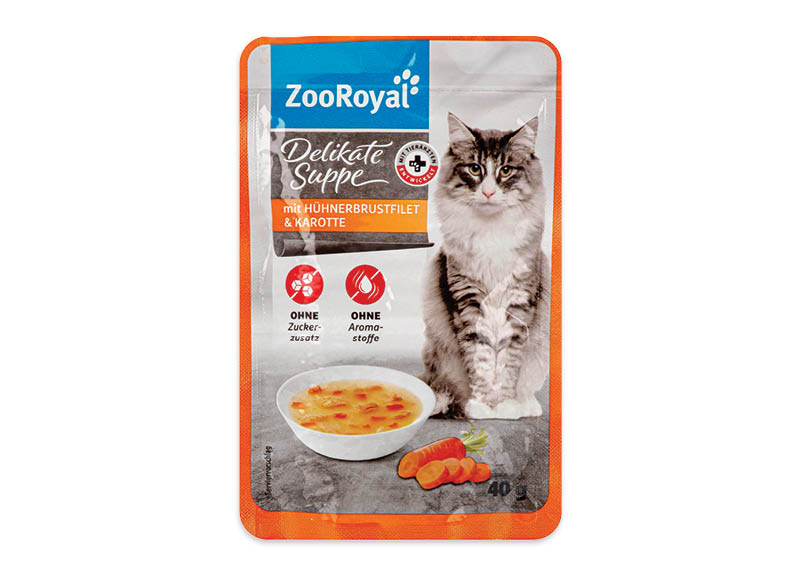 ZOOROYAL kačių sriuba su vištos krūtinėle ir morkomis, 40 g