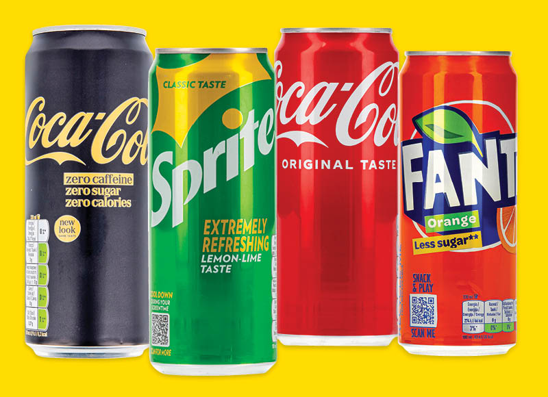 Gazuotas gėrimas COCA-COLA, FANTA, SPRITE, 0.33 l