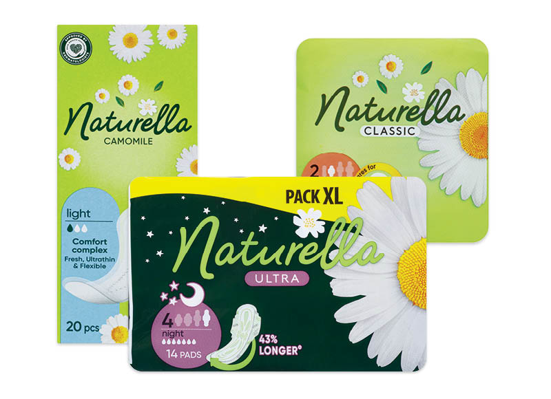 Moterų higienos priemonėms NATURELLA