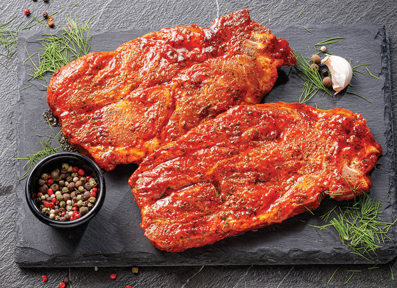 KIAULIENOS SPRANDINĖ SU KAULU/SPANGUOLIŲ MARINATE, 1 kg