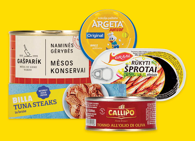 Mėsos, žuvų konservams