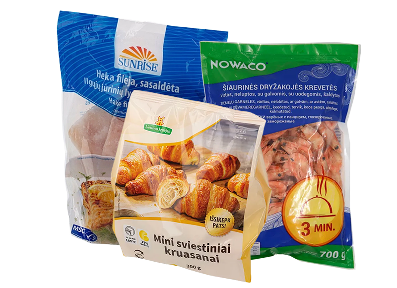 Atrinktai šaldytai produkcijai