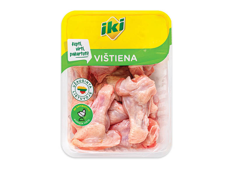 IKI švieži viščiukų broilerių sparnelių peteliai