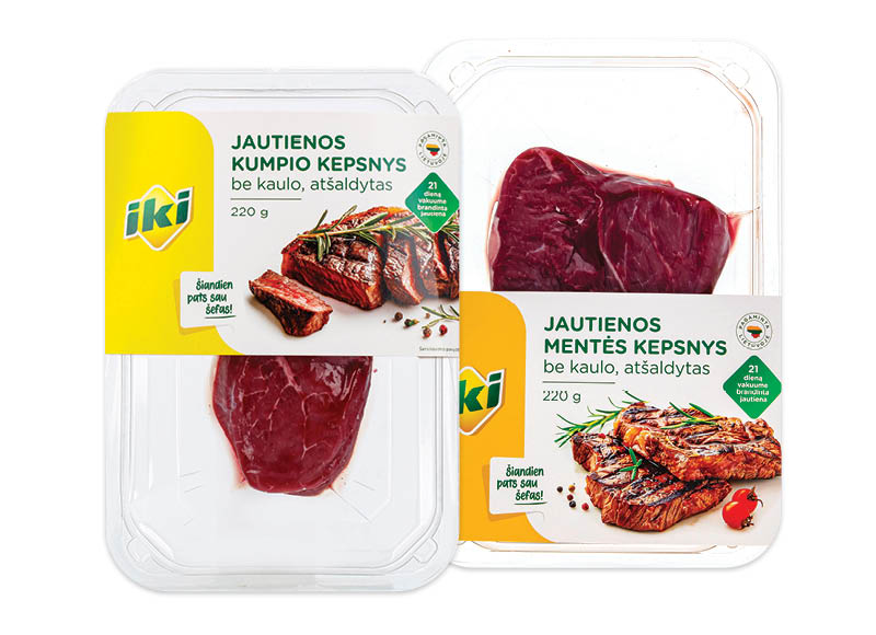 IKI brandintai jautienos mentei ir kumpiui be kaulo