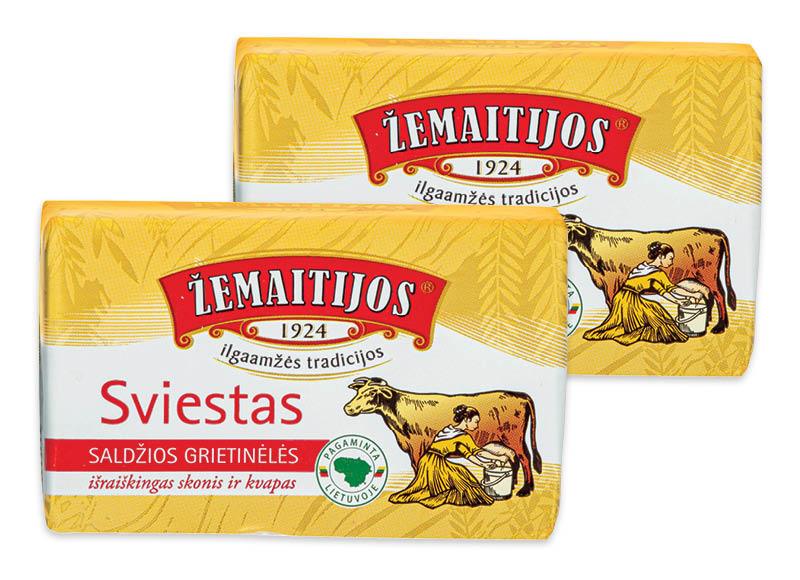 Saldžios grietinėlės sviestas ŽEMAITIJOS