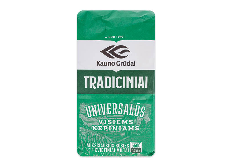Kvietiniai miltai TRADICINIAI KAUNO GRŪDAI 550C