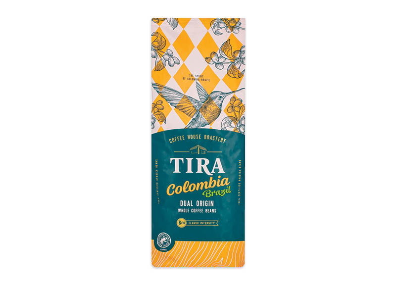 TIRA kavos pupelės COLOMBIA BRAZIL