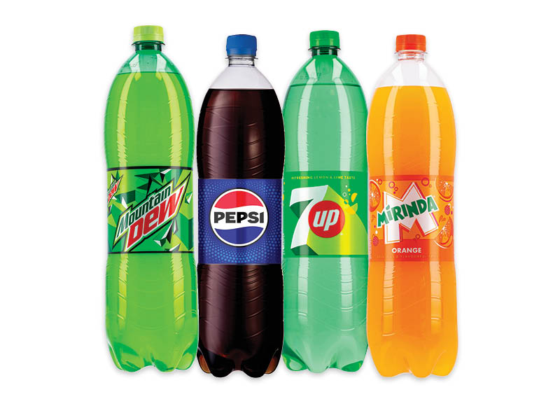 Gazuotam gėrimui PEPSI, 7UP, MIRINDA, MOUNTAIN DEW