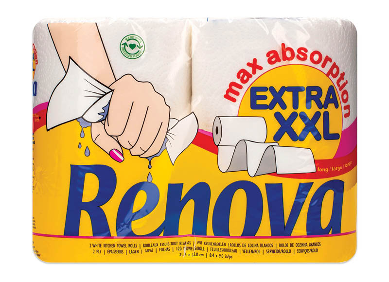 Popieriniai rankšluosčiai RENOVA MAXI ABSORPTION EXTRA XXL