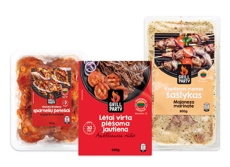 GRILL PARTY marinuotiems mėsos gaminiams ir šašlykams
