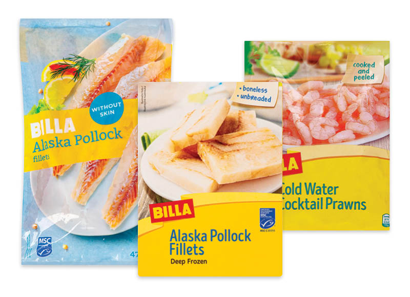 BILLA šaldytai žuvų produkcijai, jūrų gėrybėms