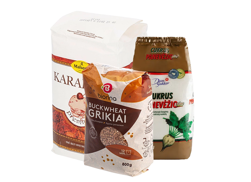 Atrinktoms bakalėjos prekėms