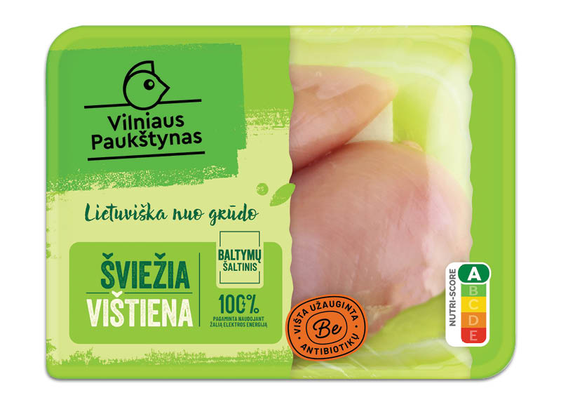 Šviežia VILNIAUS PAUKŠTYNO viščiukų broilerių filė