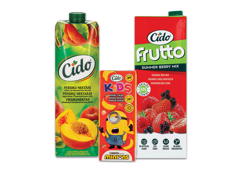 Sultims, nektarams ir sulčių gėrimams CIDO