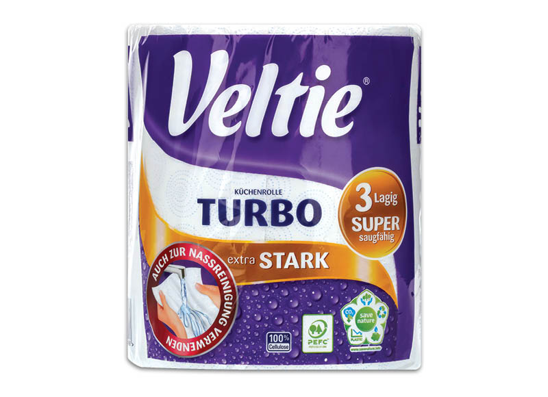 Popieriniai rankšluosčiai VELTIE TURBO