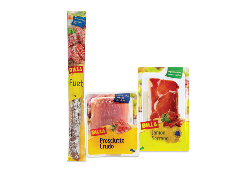 BILLA šaltai ir karštai rūkytiems, vytintiems mėsos gaminiams
