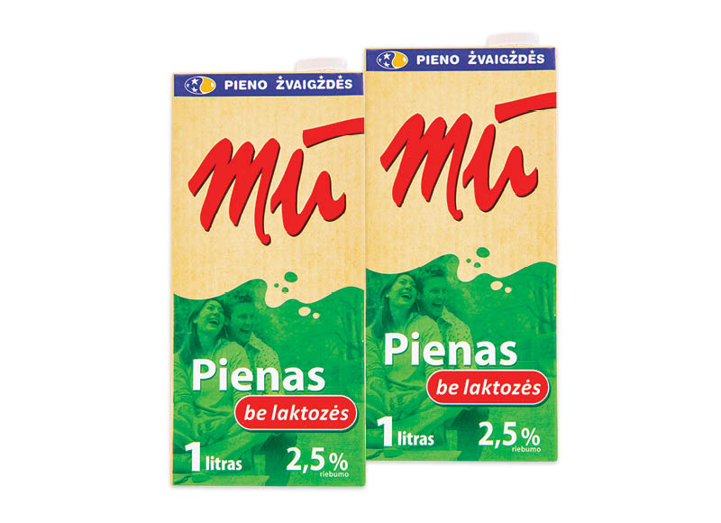 Pienas MŪ be laktozės