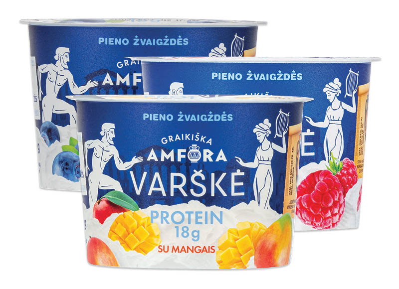 Varškės desertas GRAIKIŠKA AMFORA PROTEIN