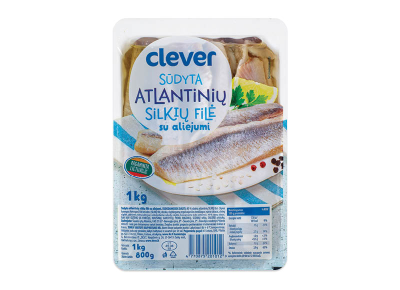 CLEVER silpnai sūdyta silkių filė su aliejumi