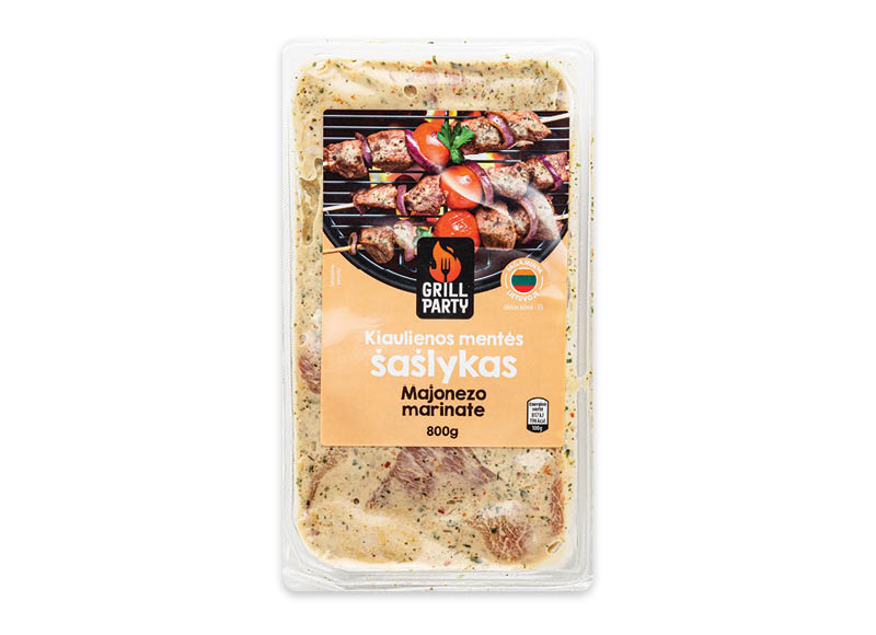 GRILL PARTY kiaulienos mentės šašlykas majonezo marinate