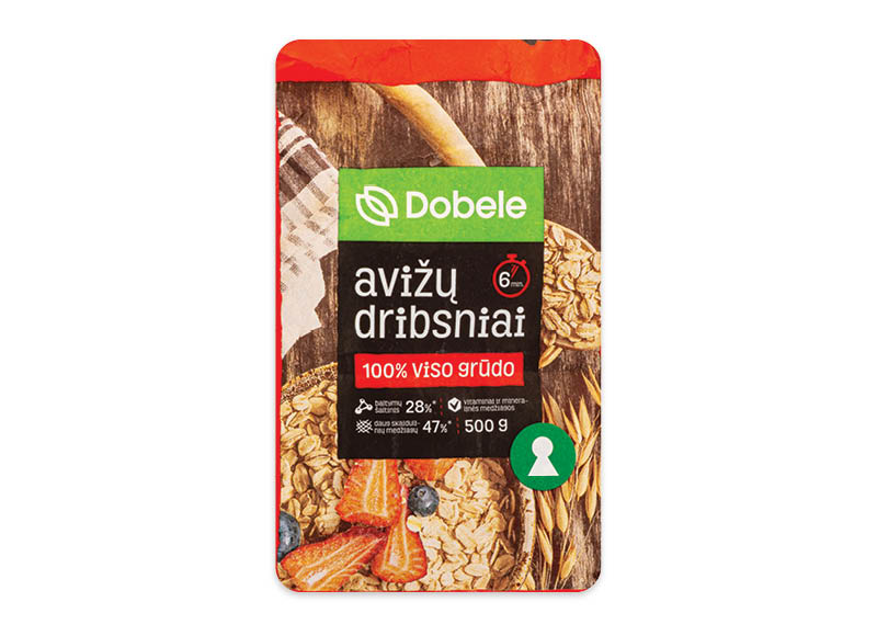 VISO GRŪDO avižiniai dribsniai DOBELE
