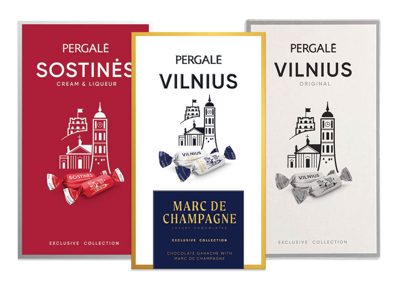 Saldainių dėžutėms SOSTINĖS, VILNIUS ar MARC DE CHAMPAGNE