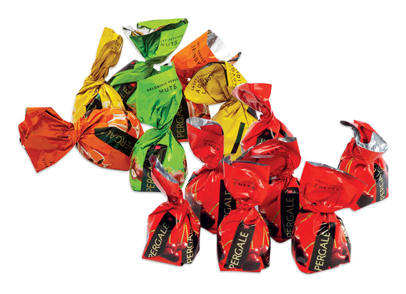 Sveriami saldainiai PERGALĖ MIX ar CHERRY