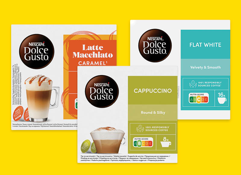 Kavos su pienu kapsulės NESCAFE DOLCE GUSTO