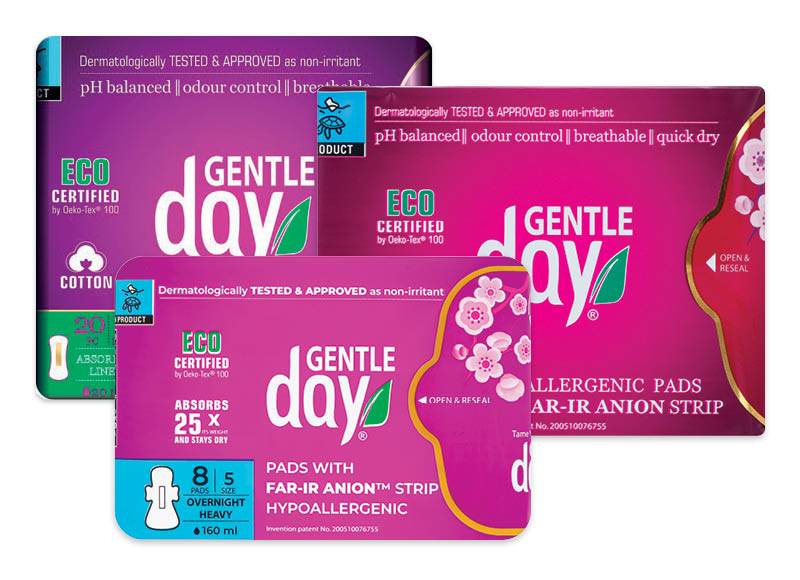 Moterų higienos priemonėms GENTLE DAY