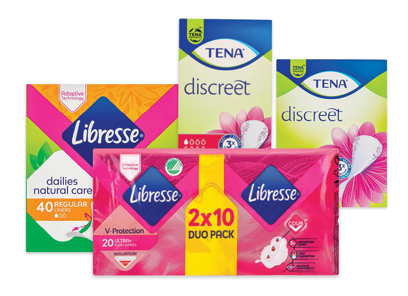 Moterų higienos priemonėms LIBRESSE, TENA
