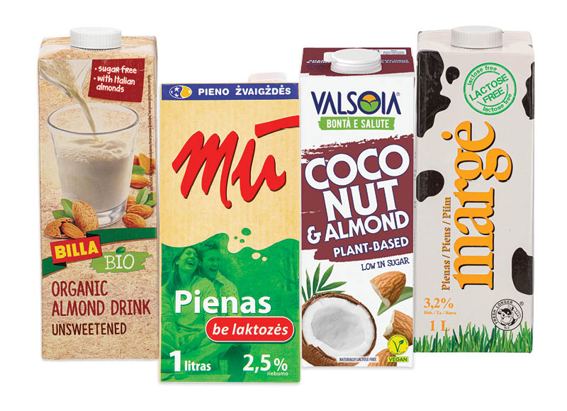 Ilgai galiojančiam pienui ir augaliniams gėrimams