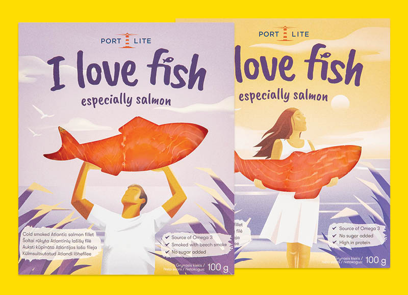 Sūdyta ar šaltai rūkyta atlantinių lašišų filė I LOVE FISH