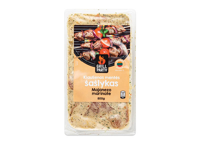 GRILL PARTY kiaulienos mentės šašlykas majonezo marinate