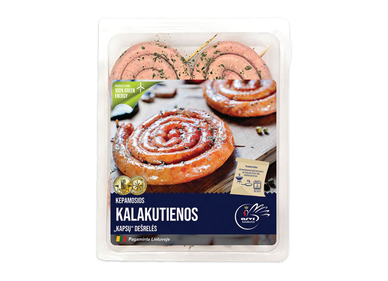 Kalakutienos kepamosios dešrelės KAPSŲ