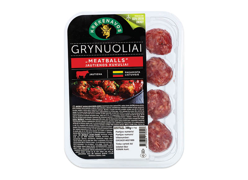Jautienos mėsos kukuliai GRYNUOLIAI