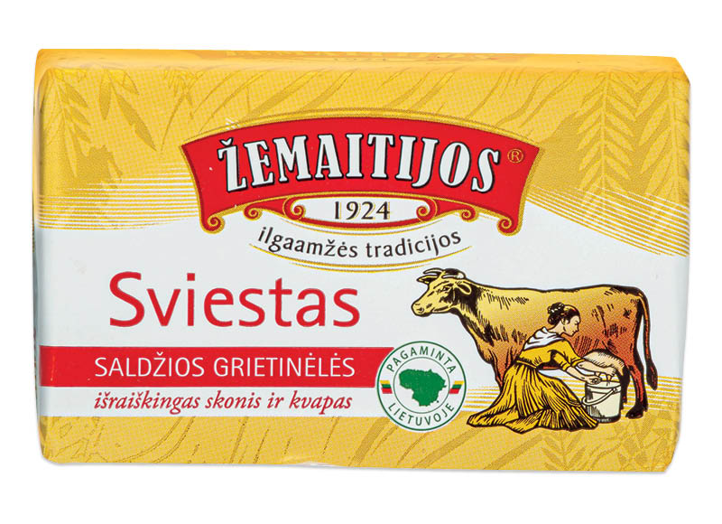 Saldžios grietinėlės sviestas ŽEMAITIJOS