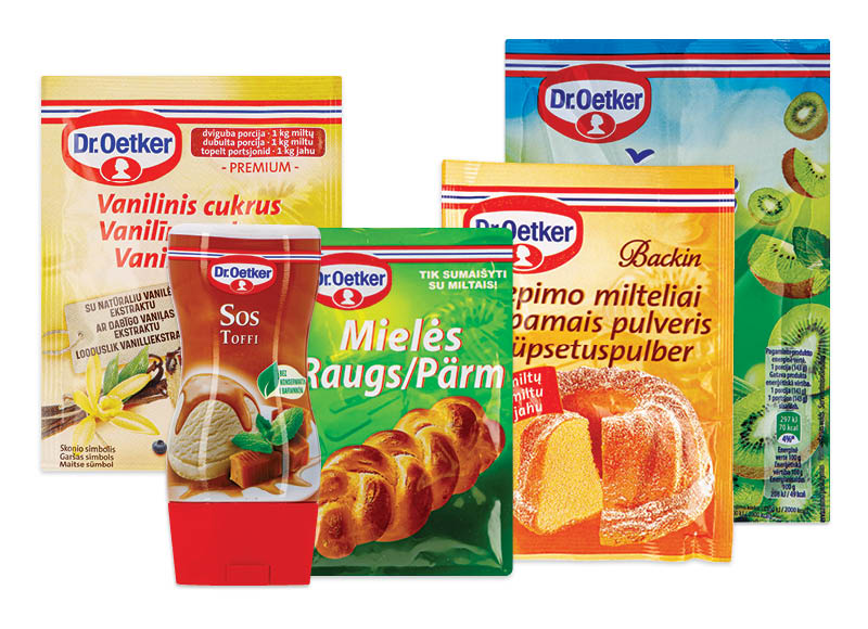 Konditeriniams kepimo priedams ir želė DR. OETKER