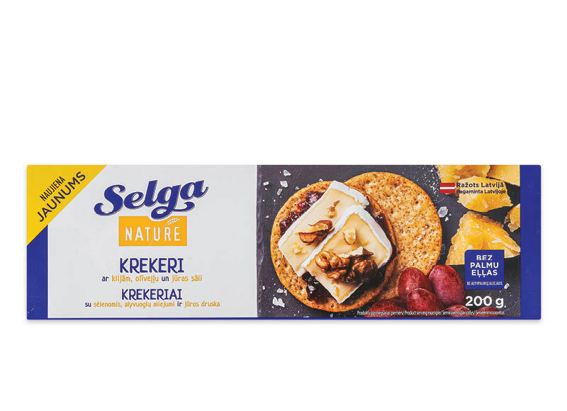 Krekeriai su sėlenomis SELGA NATURE