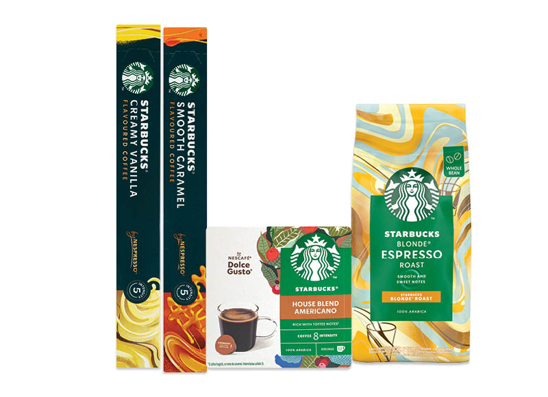 Kavos kapsulėms ir kavos pupelėms STARBUCKS