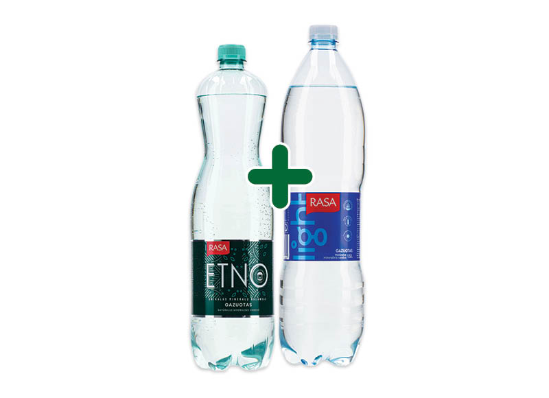 Gazuotas ar negazuotas vanduo RASA LIGHT ar ETNO