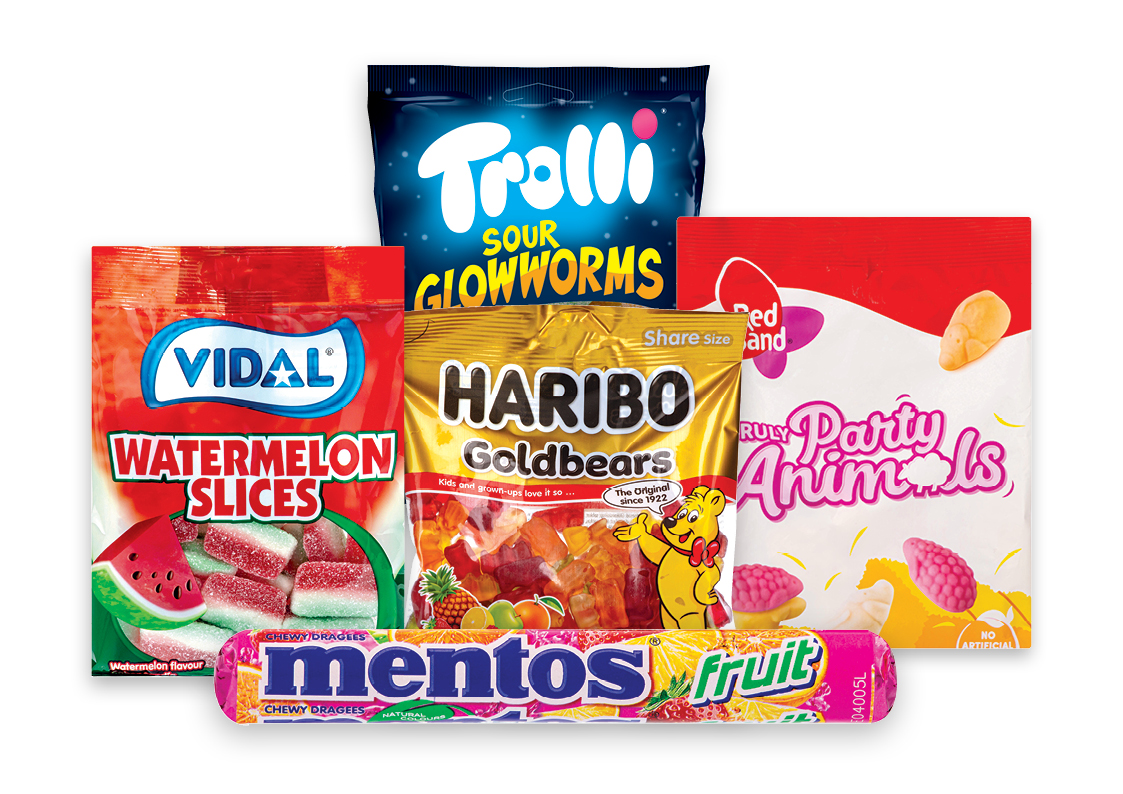 Kramtomiesiems saldainiams ir guminukams -30%