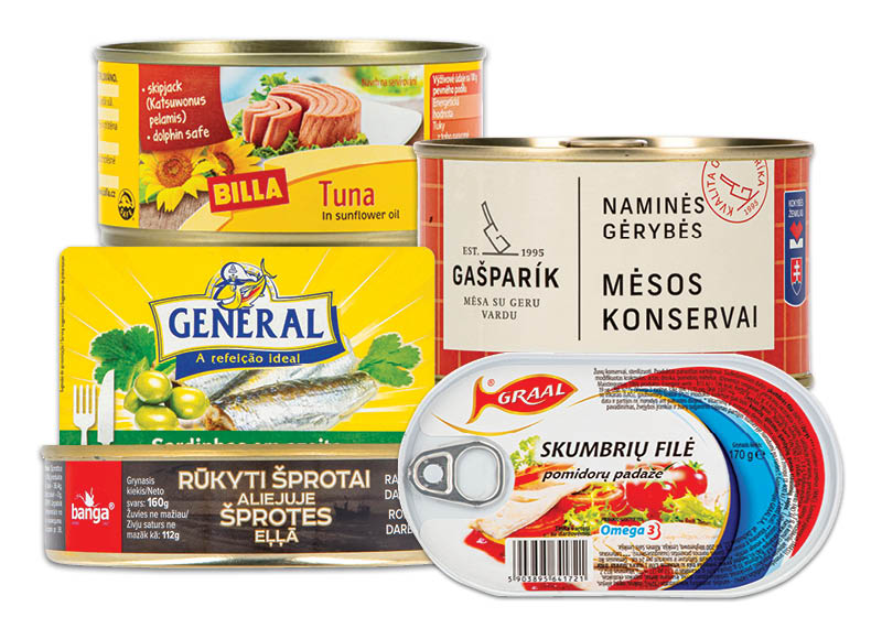 Mėsos ir žuvų konservams