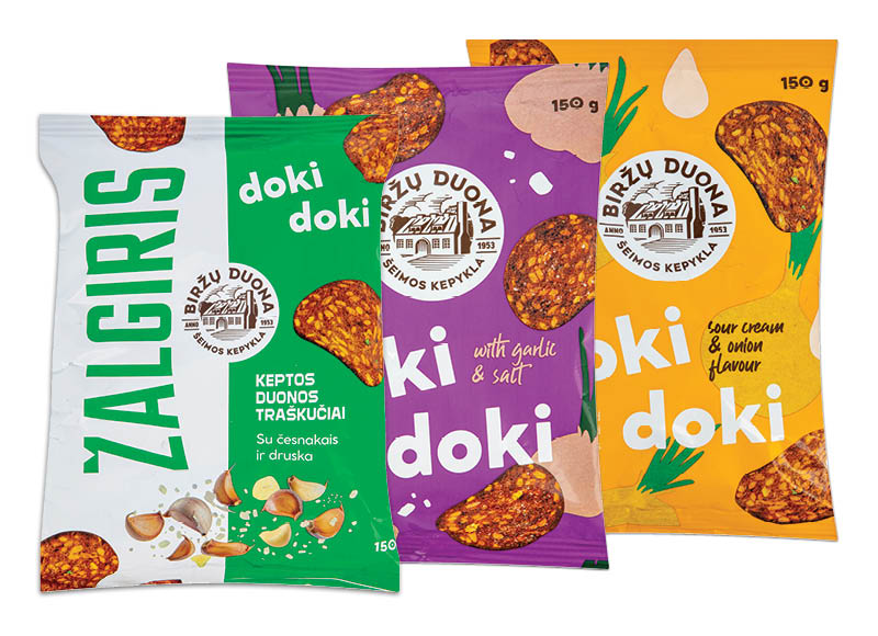 Keptos duonos traškučiai DOKI DOKI
