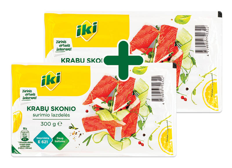 IKI krabų skonio lazdelės iš surimio
