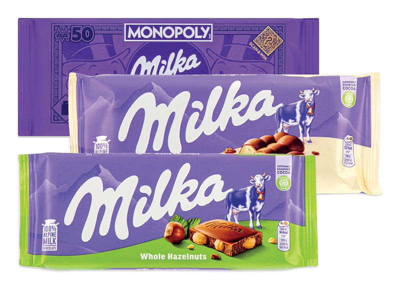 Šokolado plytelės MILKA